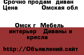 Срочно продам  диван › Цена ­ 9 000 - Омская обл., Омск г. Мебель, интерьер » Диваны и кресла   